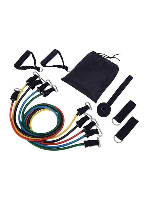 Handles Door Anchor Ankle Strap For Legs Workout Fitness Pilates Yoga Exercise Strength Training Training Exercise Yoga Tubes Pull Rope Set/11 Pcs