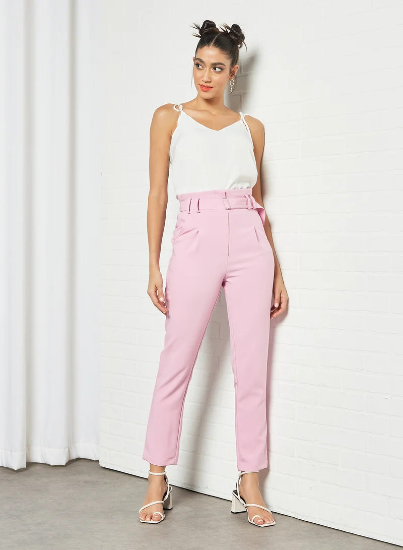 Pimkie High Waist Pants Pink