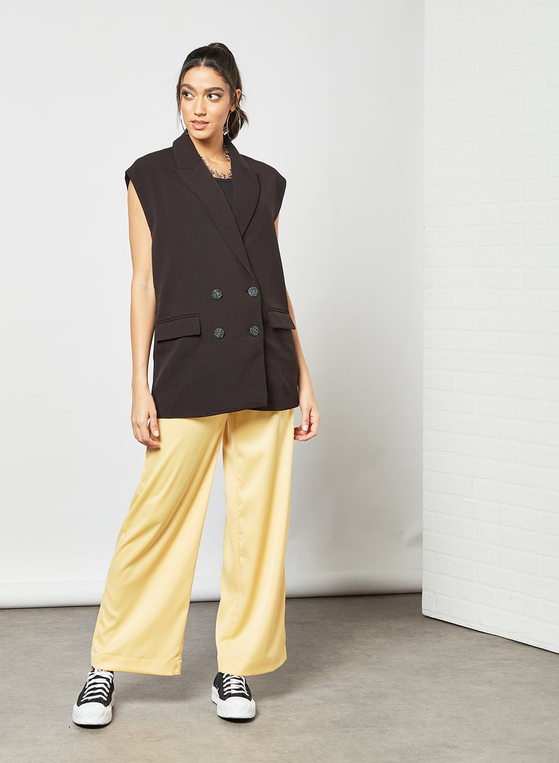 Pimkie Double Breasted Sleeveless Jacket Black  - Image 4