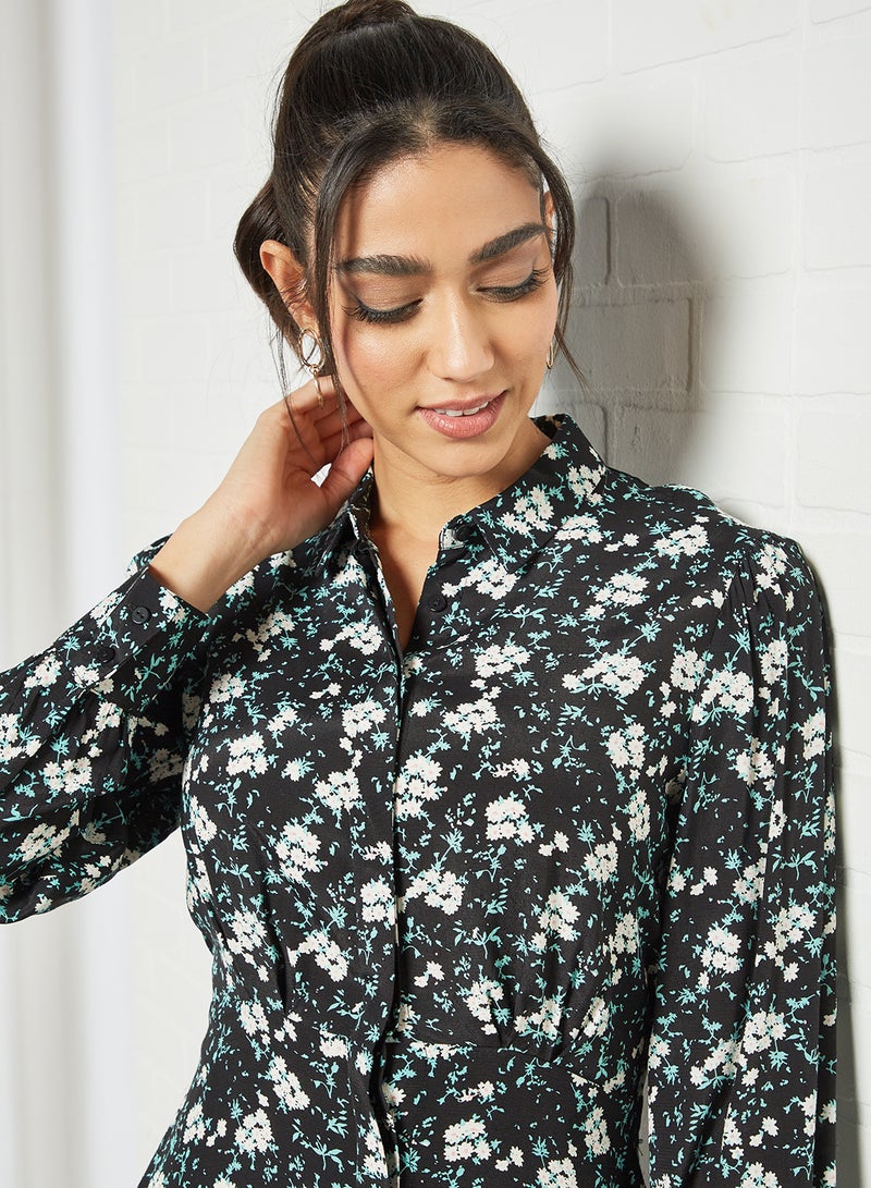 Pimkie - All-Over Print Dress Black - Image 1