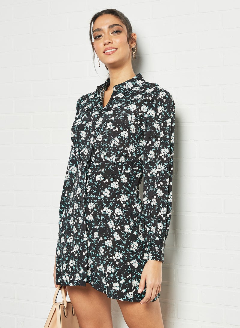 Pimkie - All-Over Print Dress Black - Image 1