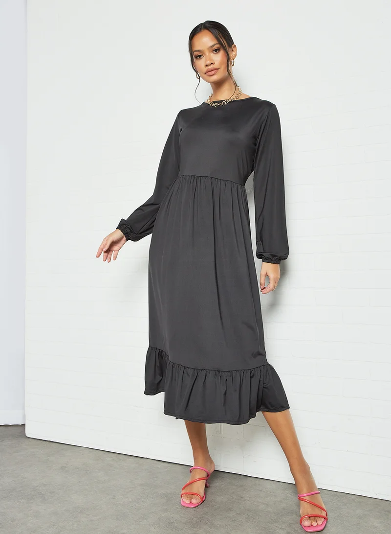 Sivvi x D'Atelier Gathered Hem Midi Dress