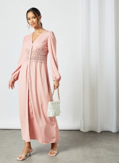 Sivvi x D'Atelier Lace Insert Maxi Dress Pink  - Image 2