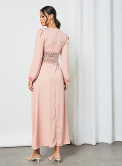 Sivvi x D'Atelier Lace Insert Maxi Dress Pink  - Image 3
