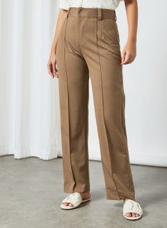 Sivvi x D'Atelier Dart Detail Tailored Trousers Brown  - Image 1