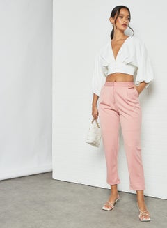 Sivvi x D'Atelier Solid Cigarette Pants Pink  - Image 2
