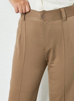 Sivvi x D'Atelier Dart Detail Tailored Trousers Brown  - Image 4
