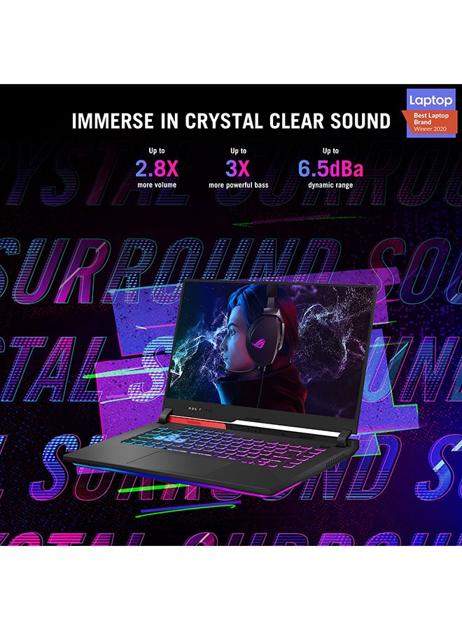 ROG Strix G15 G513QE-HN029T With 15.6’’ FHD Display, 8Core AMD Ryzen 5 5600H CPU 3.3GHz/ 16GB RAM/ 512GB SSD/ Nvidia GeForce RTX 3050Ti/ 4GB GDDR6/ Win10/ Backlit-Eng-Arb-KB English/Arabic Eclipse Gray