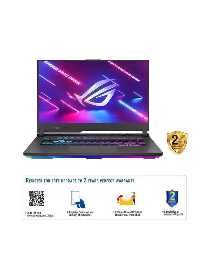 ROG Strix G15 G513QE-HN029T With 15.6’’ FHD Display, 8Core AMD Ryzen 5 5600H CPU 3.3GHz/ 16GB RAM/ 512GB SSD/ Nvidia GeForce RTX 3050Ti/ 4GB GDDR6/ Win10/ Backlit-Eng-Arb-KB English/Arabic Eclipse Gray