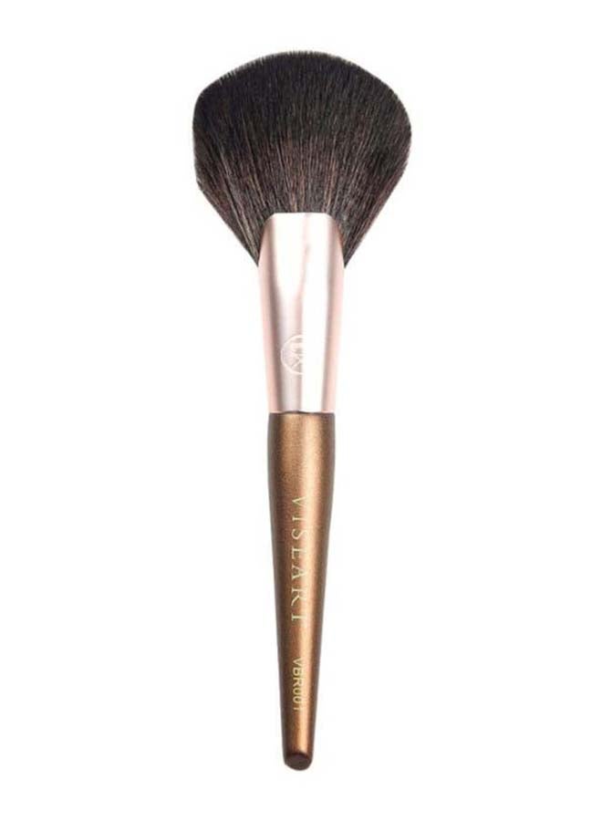 VISEART - Medium Fan Make-Up Brush Brown/Gold - Image 1