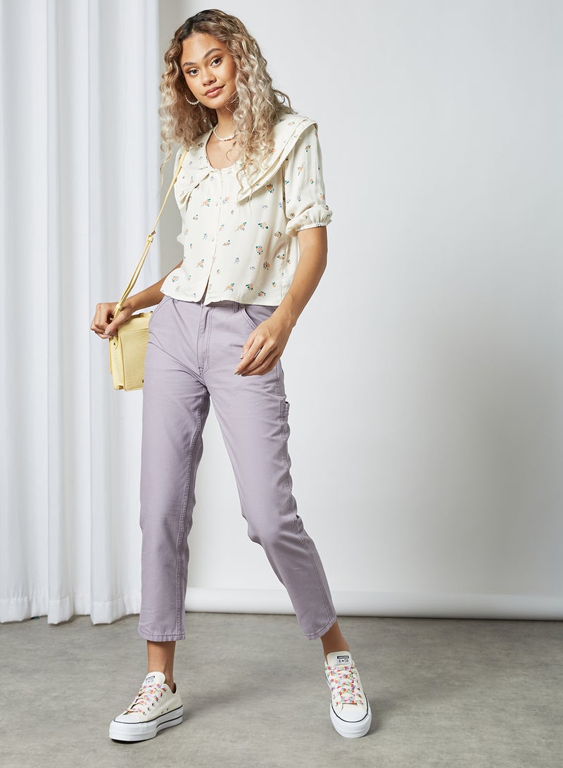 Pimkie Straight Cut Pants Lavender  - Image 3