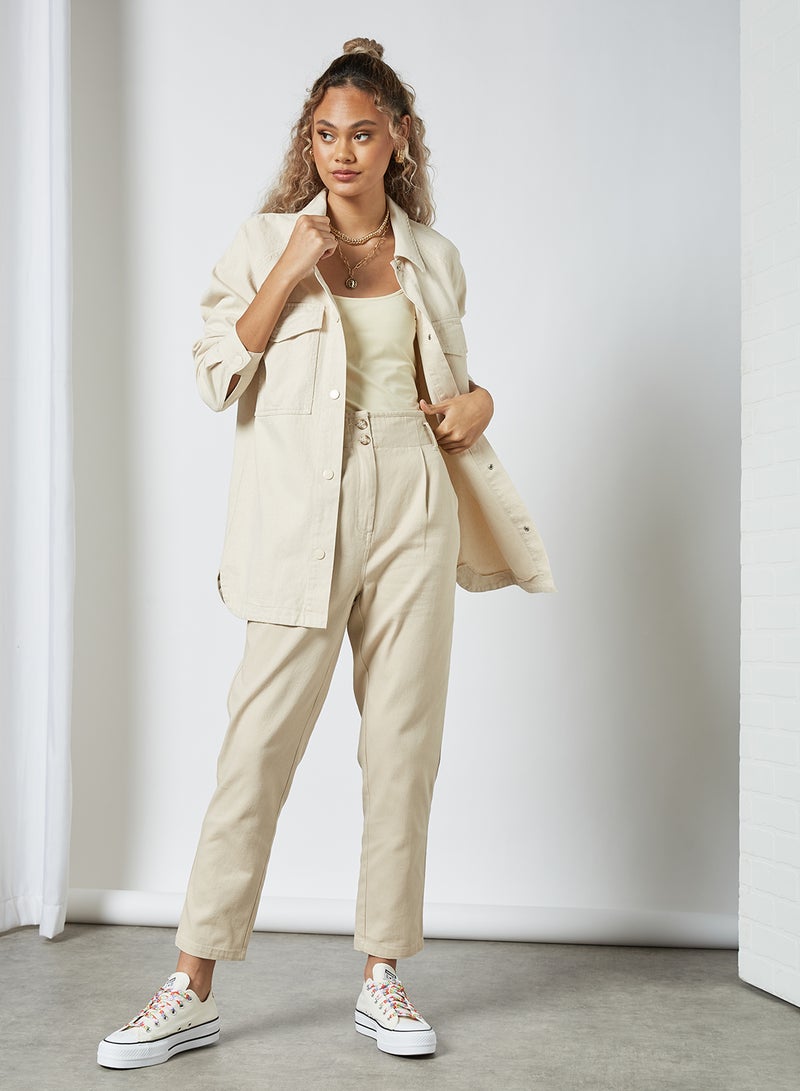 Pimkie Dual Pocket Jacket Beige  - Image 2
