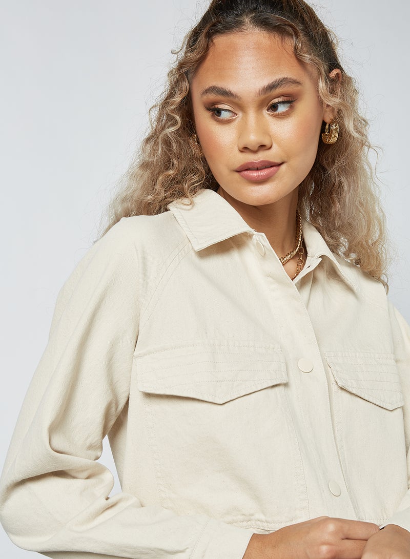 Pimkie Dual Pocket Jacket Beige  - Image 3