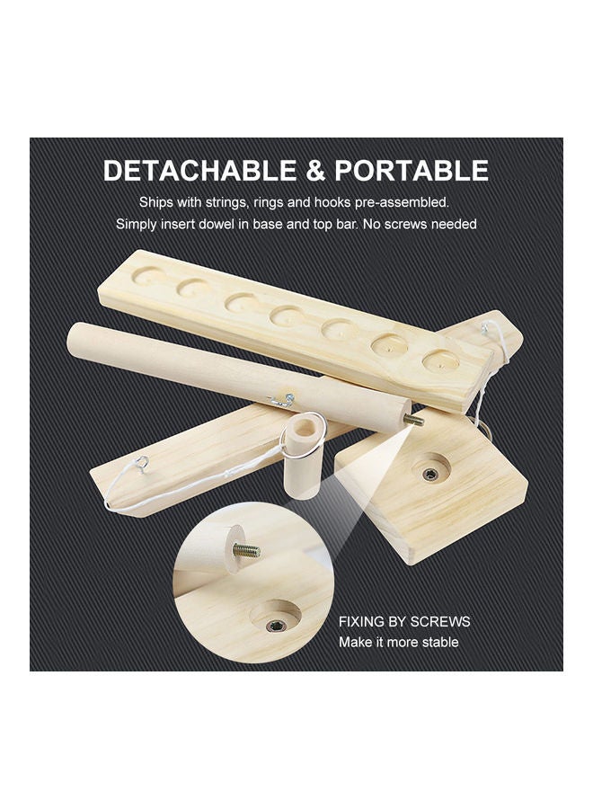 Wooden Ring Game Hook White Type  - Image 3