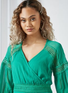 Pimkie Ruffle Trim Playsuit Green  - Image 3
