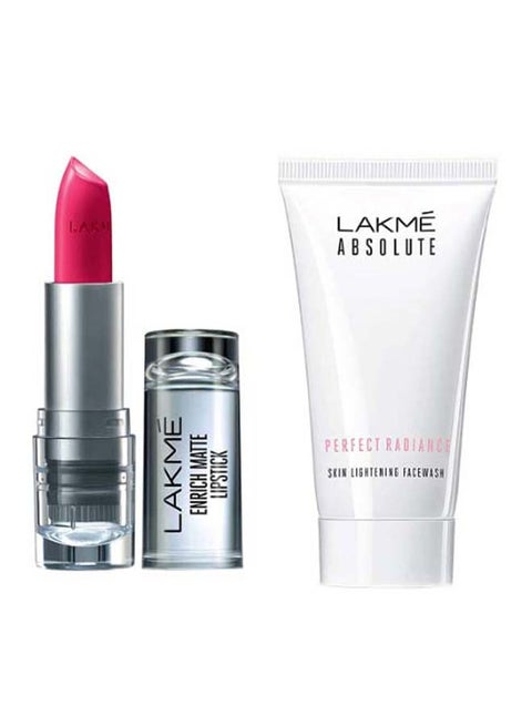 Enrich Matte Lipstick, Shade And Absolute Perfect Radiance Skin Lightening Facewash PM15