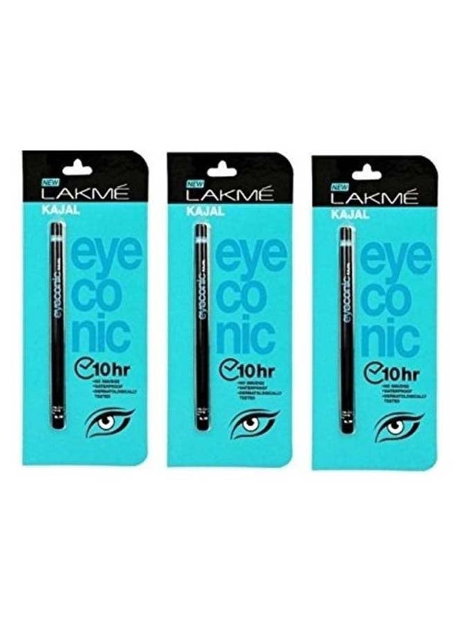 LAKME 3-Piece Eyeconic Kajal black - Image 1