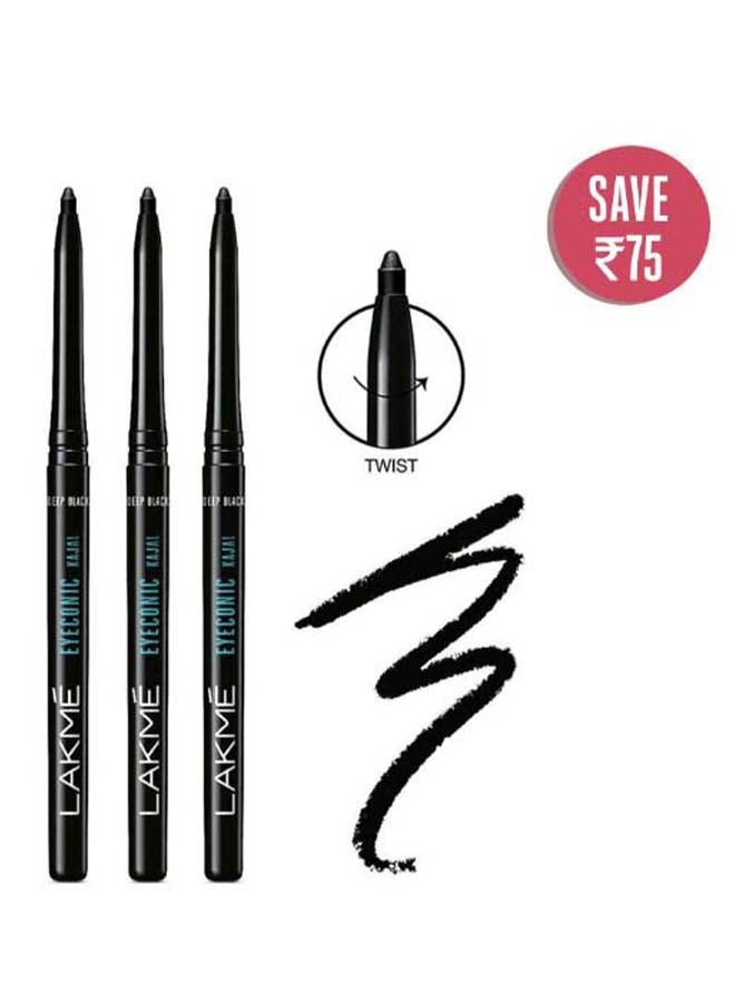 LAKME 3-Piece Eyeconic Kajal black - Image 3