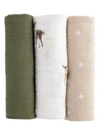 Cotton Muslin Swaddle 3 Pack Set Oh Deer 2 - v1626176949/N49117384A_1