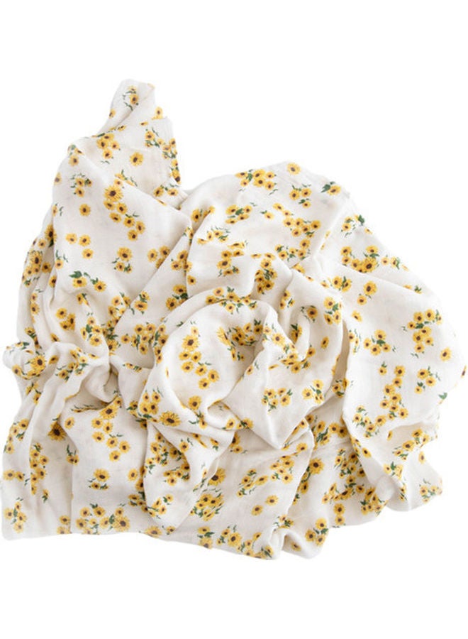 little unicorn - Deluxe Muslin Swaddle 2 Pack Set Ditsy Sunflower - Image 1