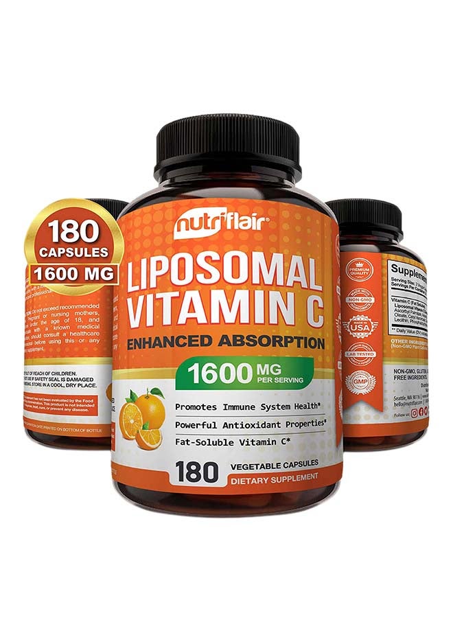 NutriFlair Liposomal Vitamin C 1600 MG Capsules - Image 2