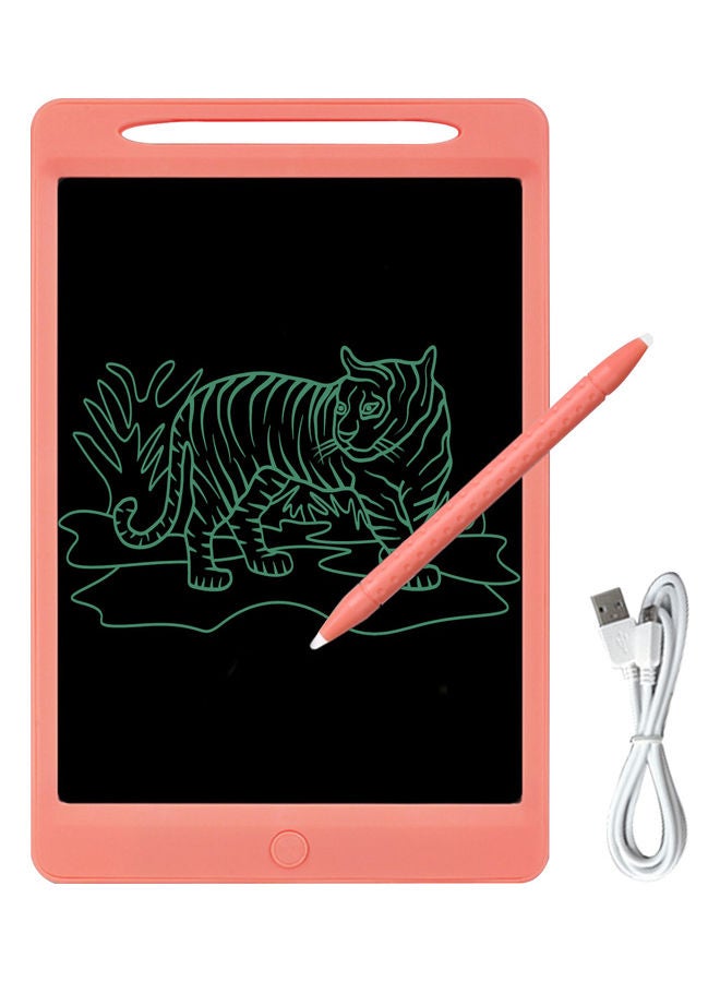 Generic 11.5 Inch Multipurpose Rechargeable LCD Tablet with Stylus Pen and USB Cable Pink  - Image 1