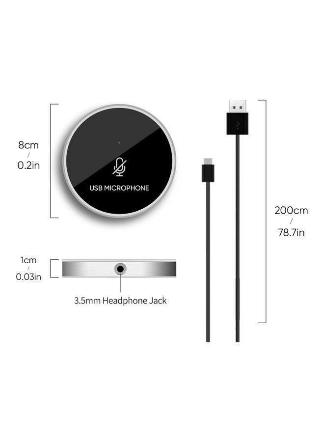 أيبيسي ميكروفون للكمبيوتر بمنفذ USB للمؤتمرات OS5363 أسود - Image 5