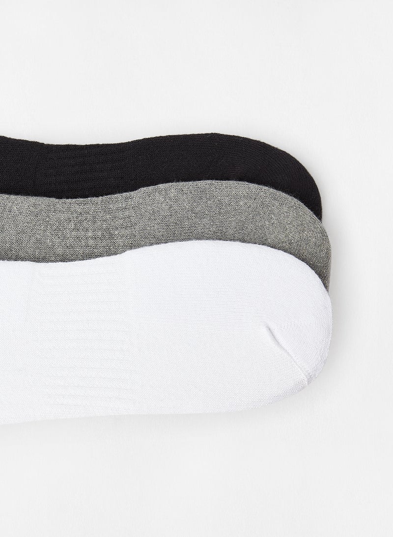 نايكي جوارب غير شفافة ومبطنة مناسبة للارتداء اليومي وأثناء التدريب (مجموعة من 3 قطع) متعدد الألوان - Image 3