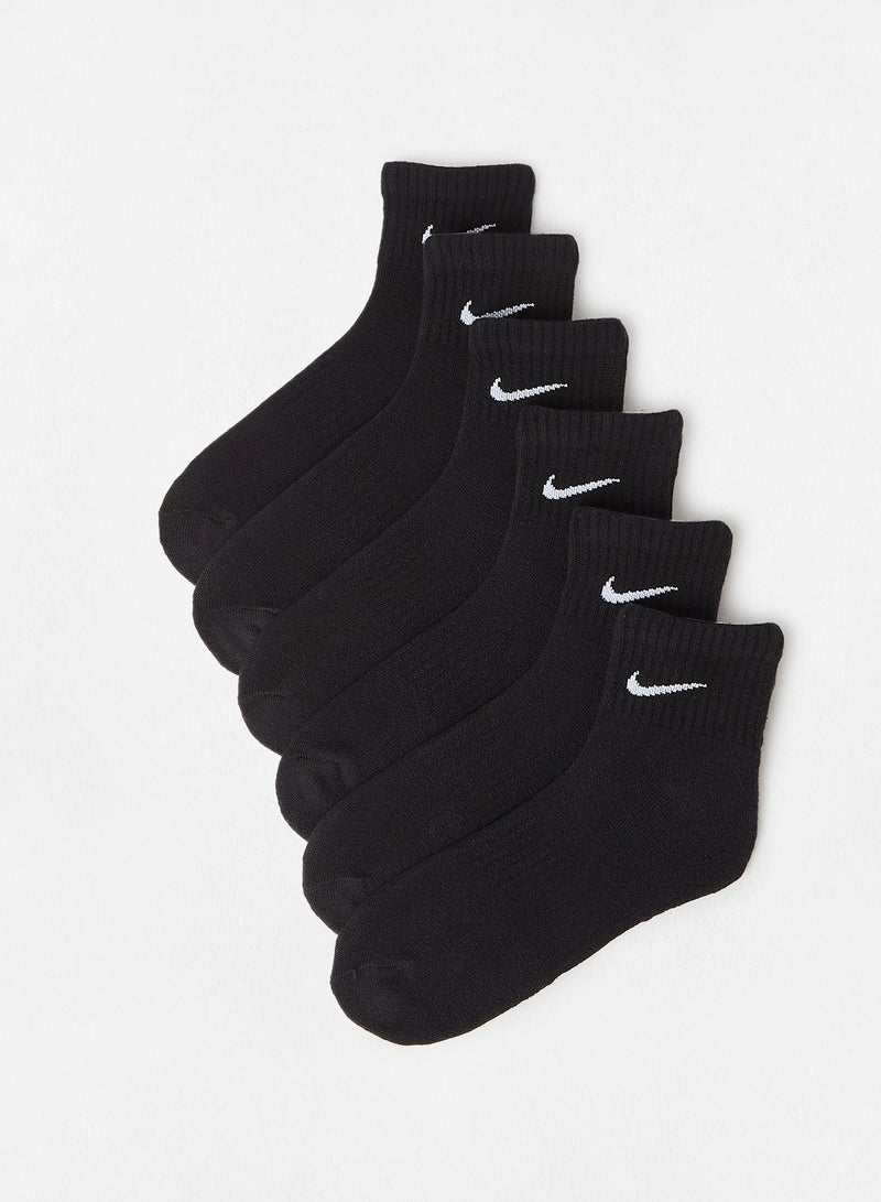 Nike Everyday Cushioned Ankle Socks (Pack of 6) Black - Image 1