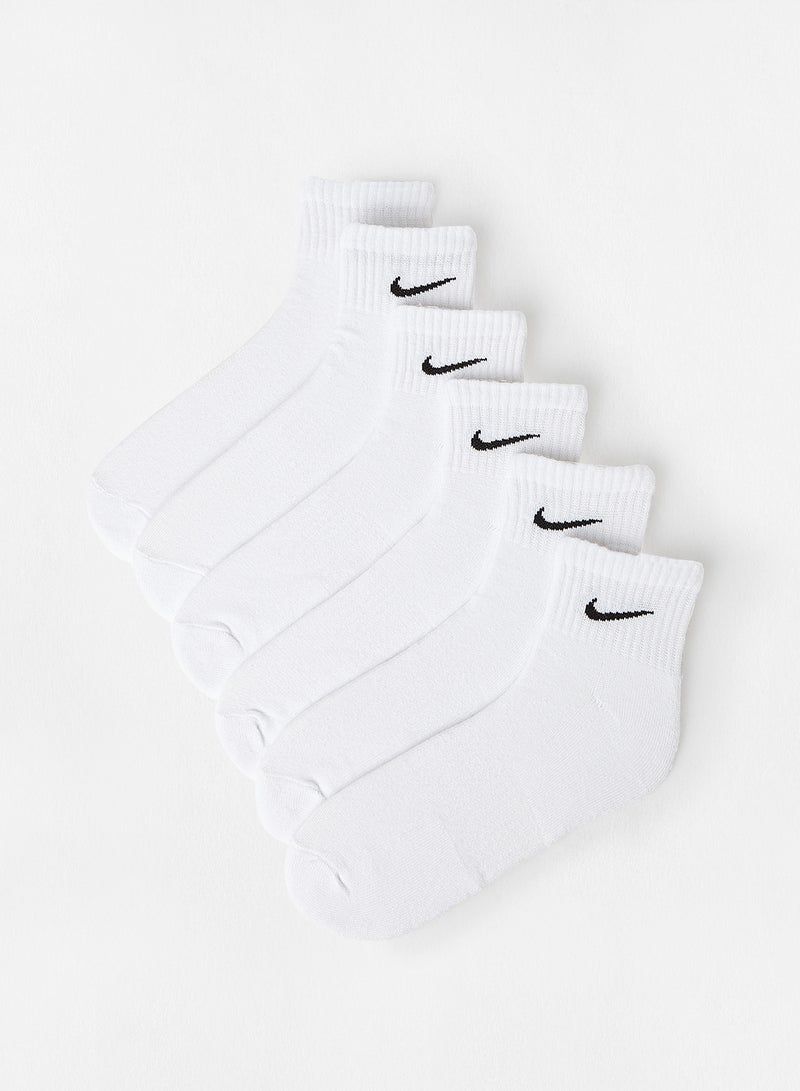 Nike Everyday Cushioned Ankle Socks (Pack of 6) White  - Image 1