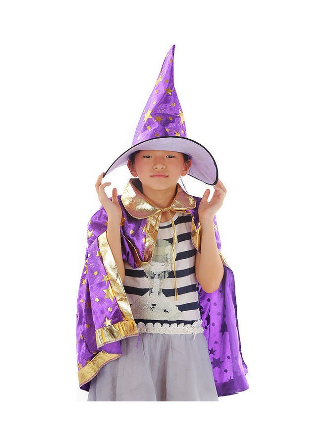 Halloween Magician Costume With Cloak Cape 125x80cm - Image 2