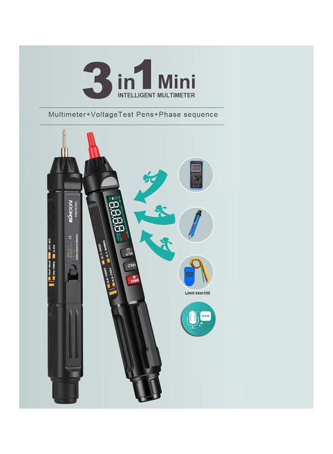 KKmoon - KKM100-ENG Intelligent Multimeter Black - Image 1