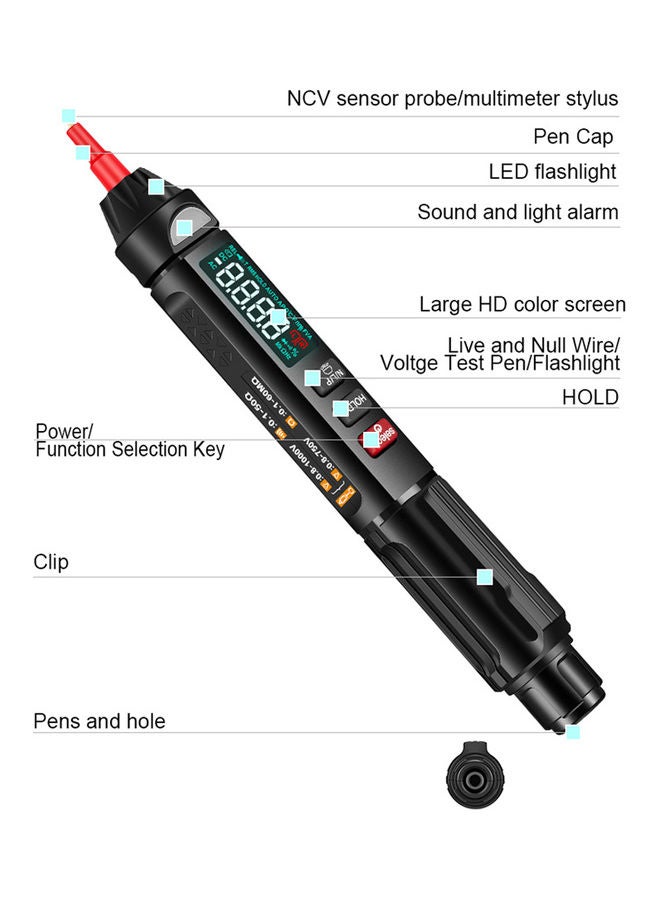 KKmoon - KKM100-ENG Intelligent Multimeter Black - Image 1