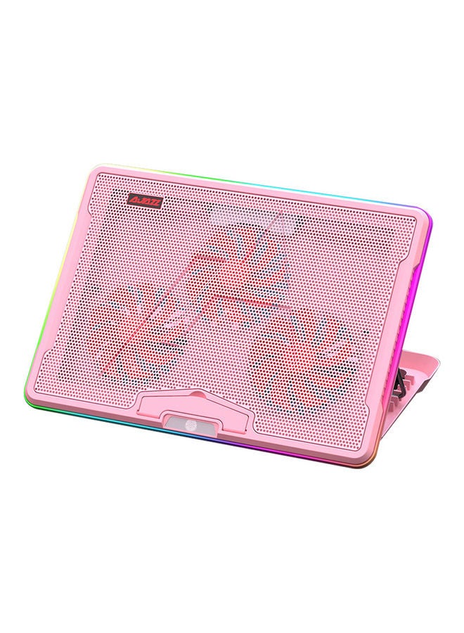Ajazz ANC160 Laptop Cooler Cooling Stand with RGB Light Pink  - Image 1