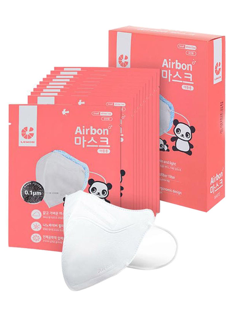 Lemon Pack Of 10 Air Bon Korea Nanofiber Filter Mask For Kids  - Image 1