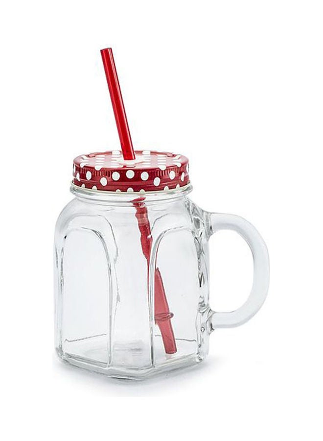 باساباتشي كوب زجاجيّ شفاف-أحمر