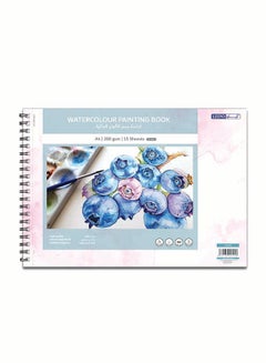 LEENO Watercolour Painting Book 15 Sheets A4 200 gsm White 