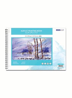 LEENO Acrylic Painting Book 10 Sheets A4 400 gsm White 