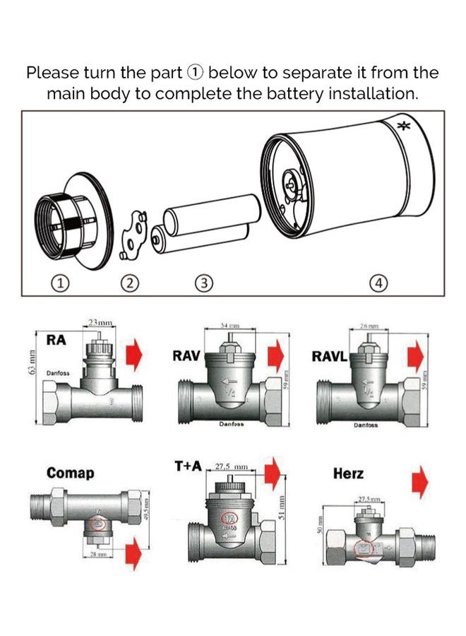 Radiator Thermostat White - Image 4