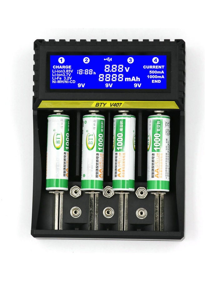 Multifunctional Battery Charging Device Black - Image 4