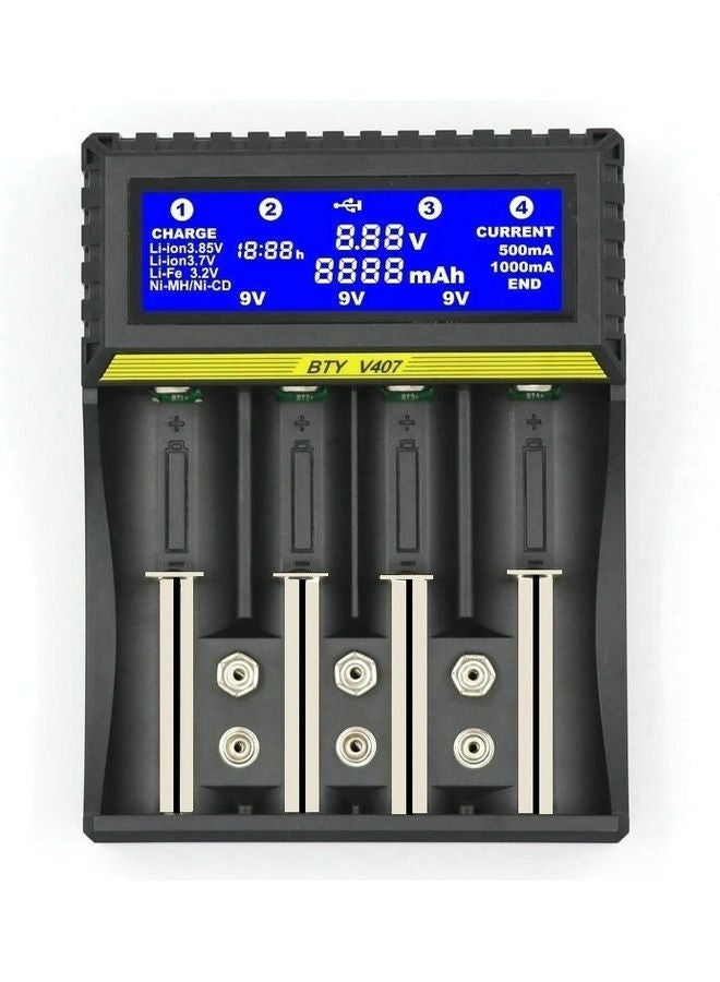 Multifunctional Battery Charging Device Black - Image 1