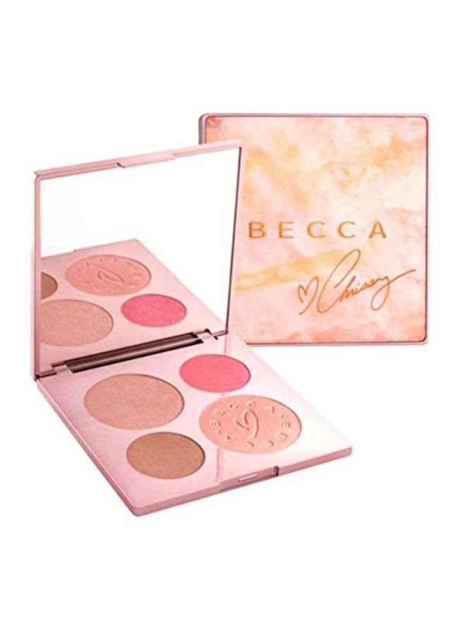 بيكا لوحة ألوان وجه كريسي تيجن ذهبي وردي/ بيتش نيكتار - Image 3