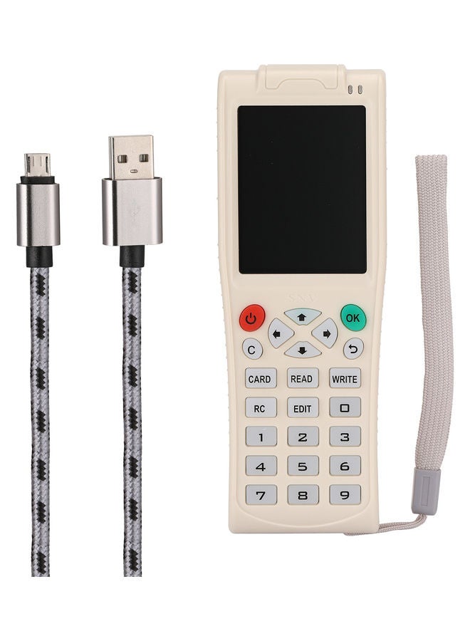 جهاز قاريء وناسخ بطاقات ID/IC المحمول باليد أبيض - Image 1
