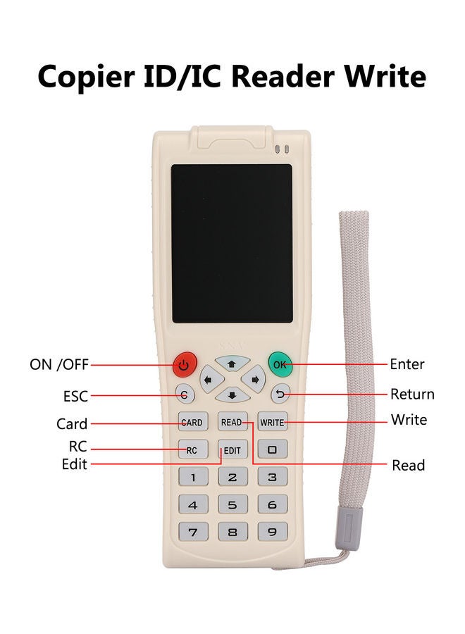 جهاز قاريء وناسخ بطاقات ID/IC المحمول باليد أبيض - Image 5