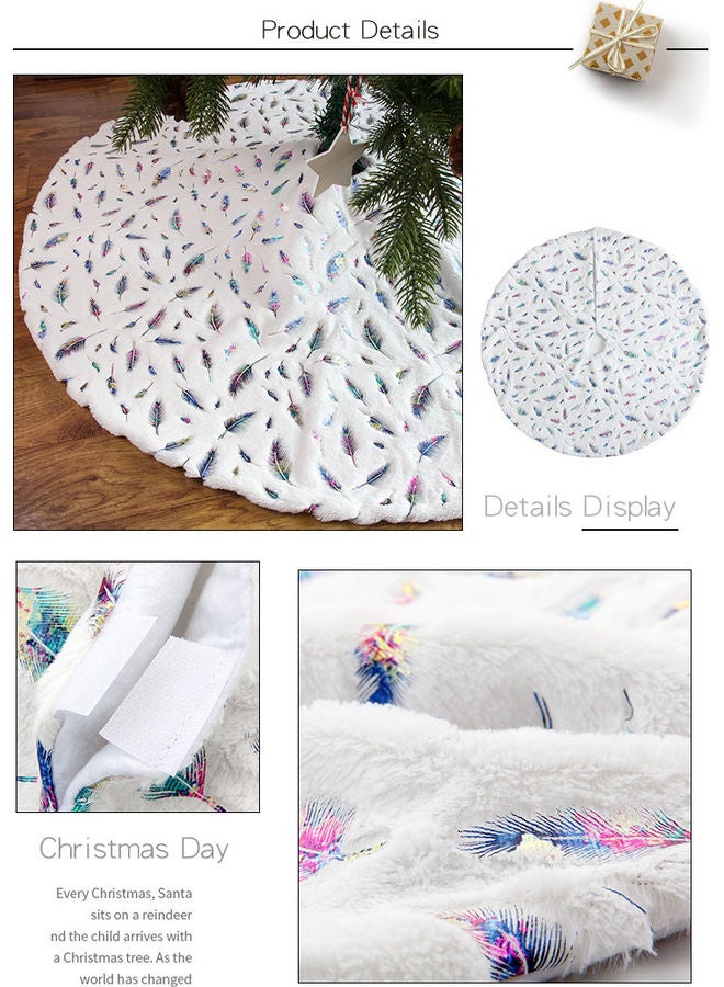 Christmas Tree Skirt White 122cm - Image 3