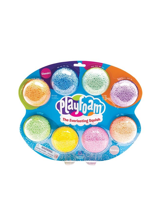 Learning Resources Playfoam Combo (8-Pack, Multi-Color Glitter & Original, Ages 3+) - Image 1