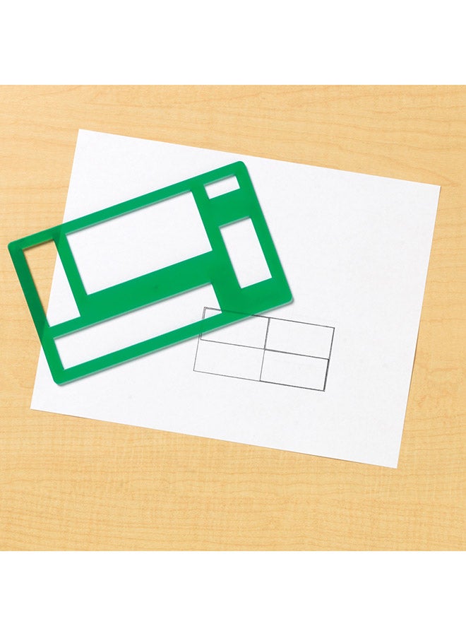 Learning Resources Primary Shapes Template Set (5-Piece, Transparent Plastic, Multi-Color, Ages 4+) - Image 3