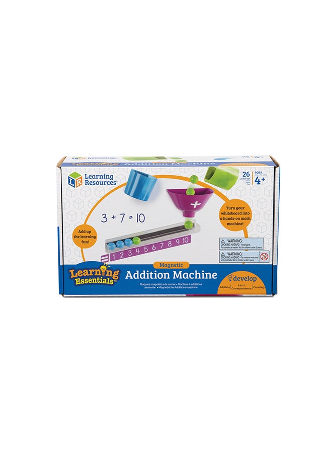 Learning Resources Magnetic Addition Machine (11-Piece Set, Multi-Color Plastic, Ages 4+) - Image 2
