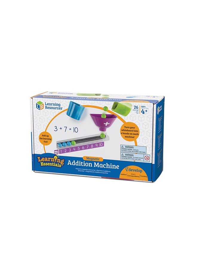 Learning Resources Magnetic Addition Machine (11-Piece Set, Multi-Color Plastic, Ages 4+) - Image 3