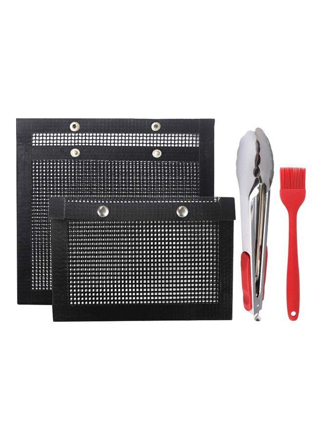 XiuWoo Bbq Mesh Grill Bags With Silicone Brush Multicolour - Image 1